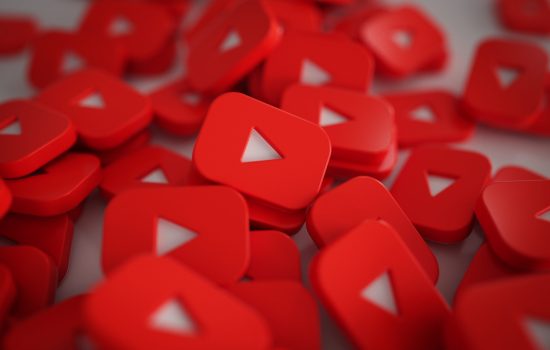 Pile of 3D Play Button Logos Pile of 3D Play Button Logos